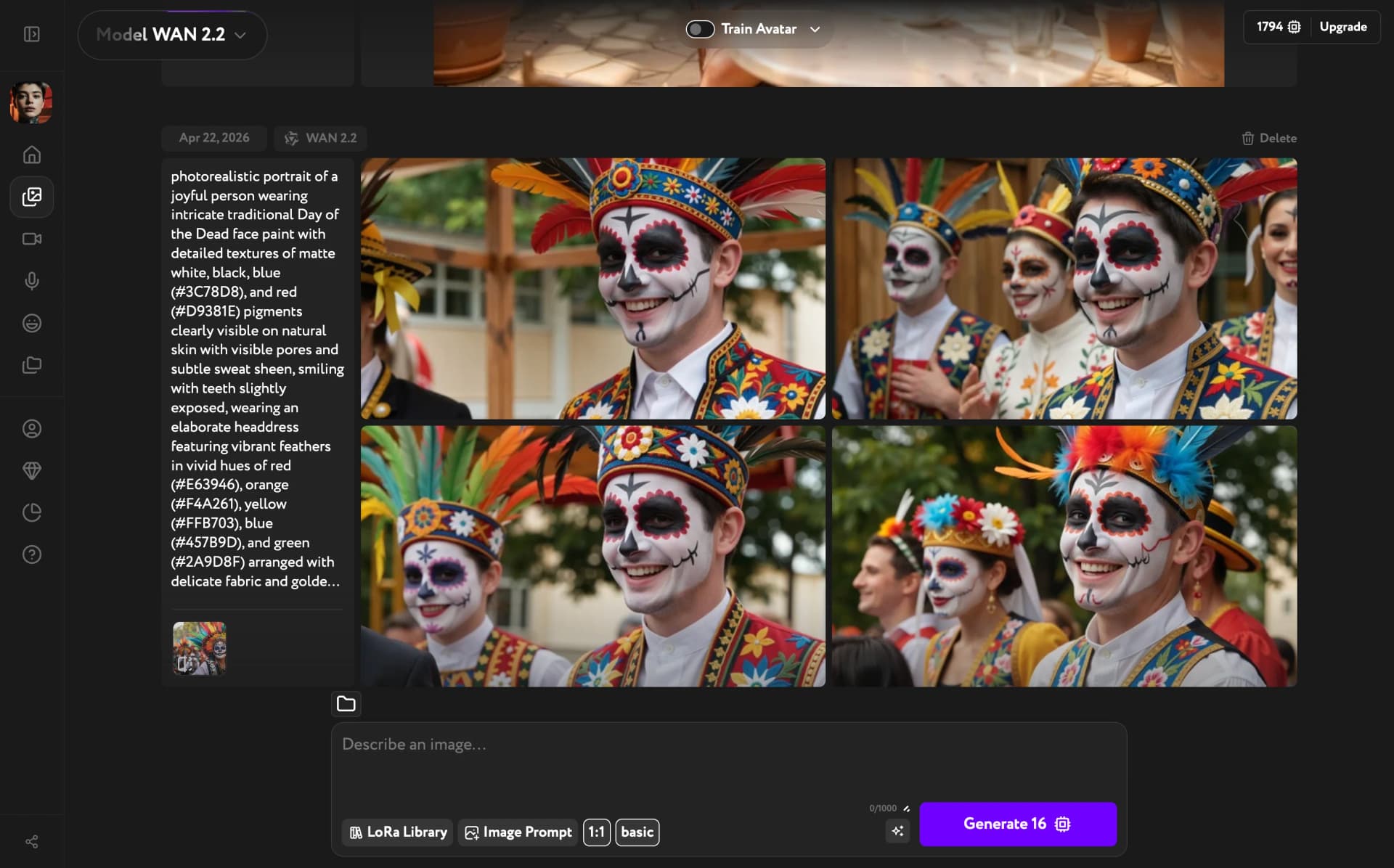 WAN 2.2 Image Prompt — generation results based on the reference