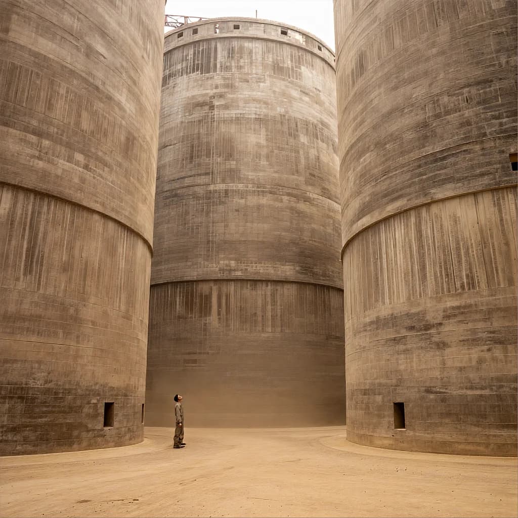 Concrete Grain Silo Dust Shaft
