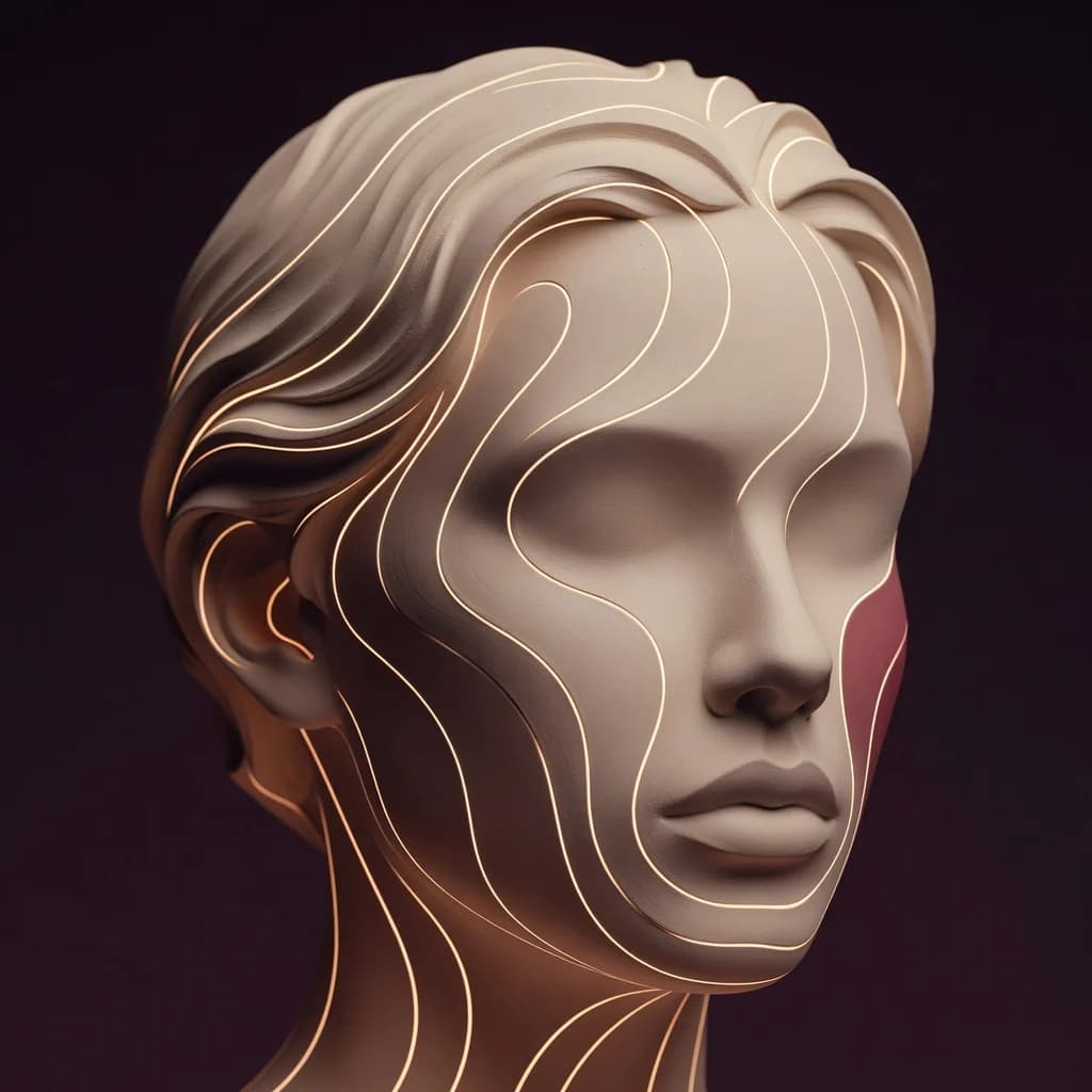 Contour Light On Sculpted Face