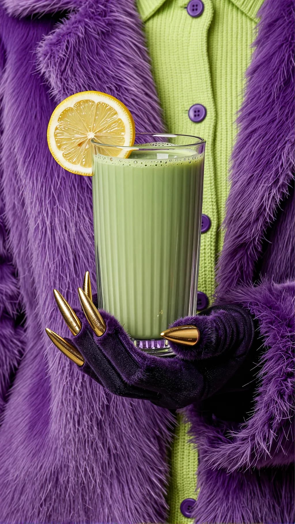 Gold Claws Matcha Glass