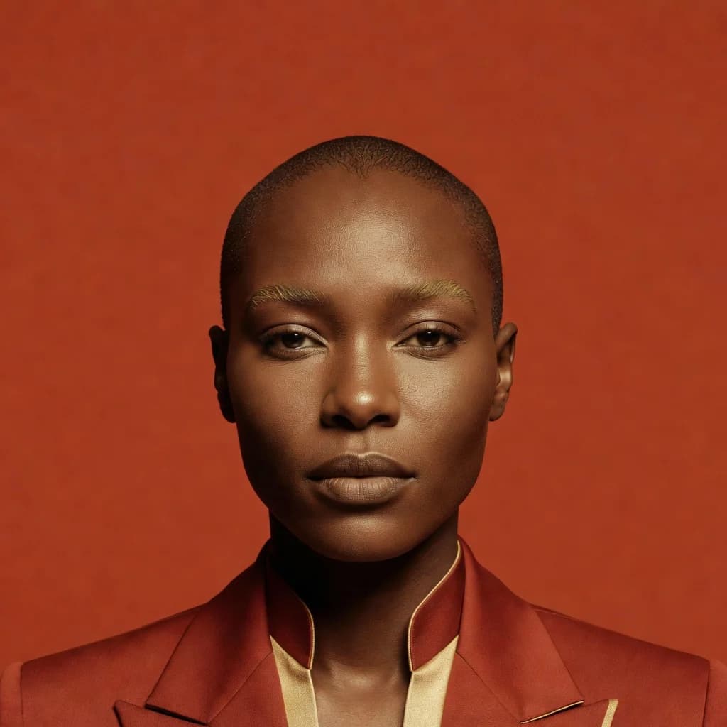 High-Fashion Frontal Portrait
