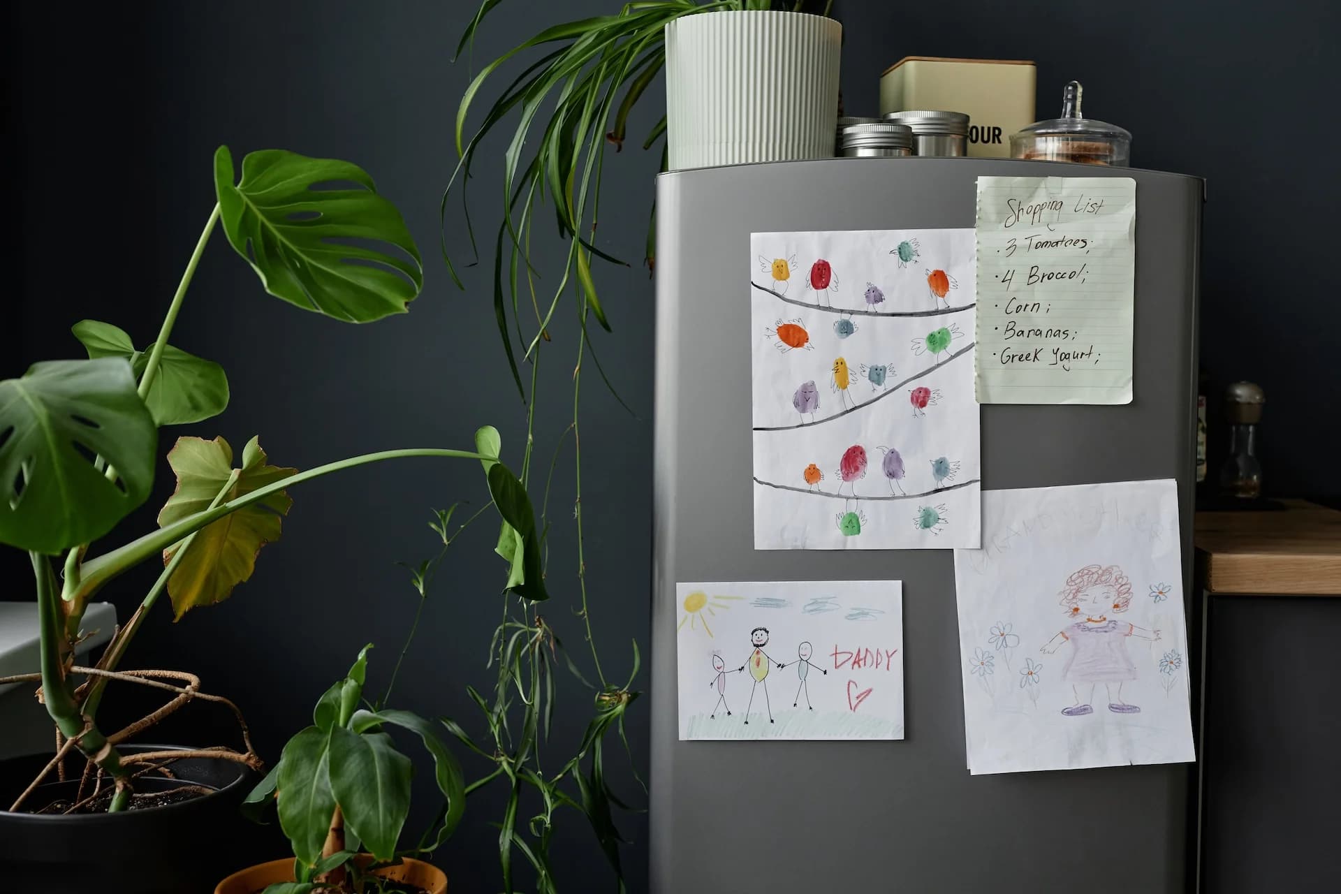 Refrigerator in kitchen