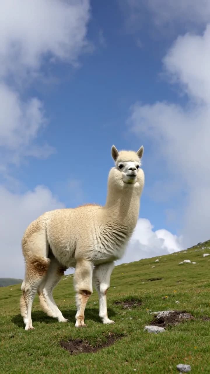 Alpaca on Mountain Meadow