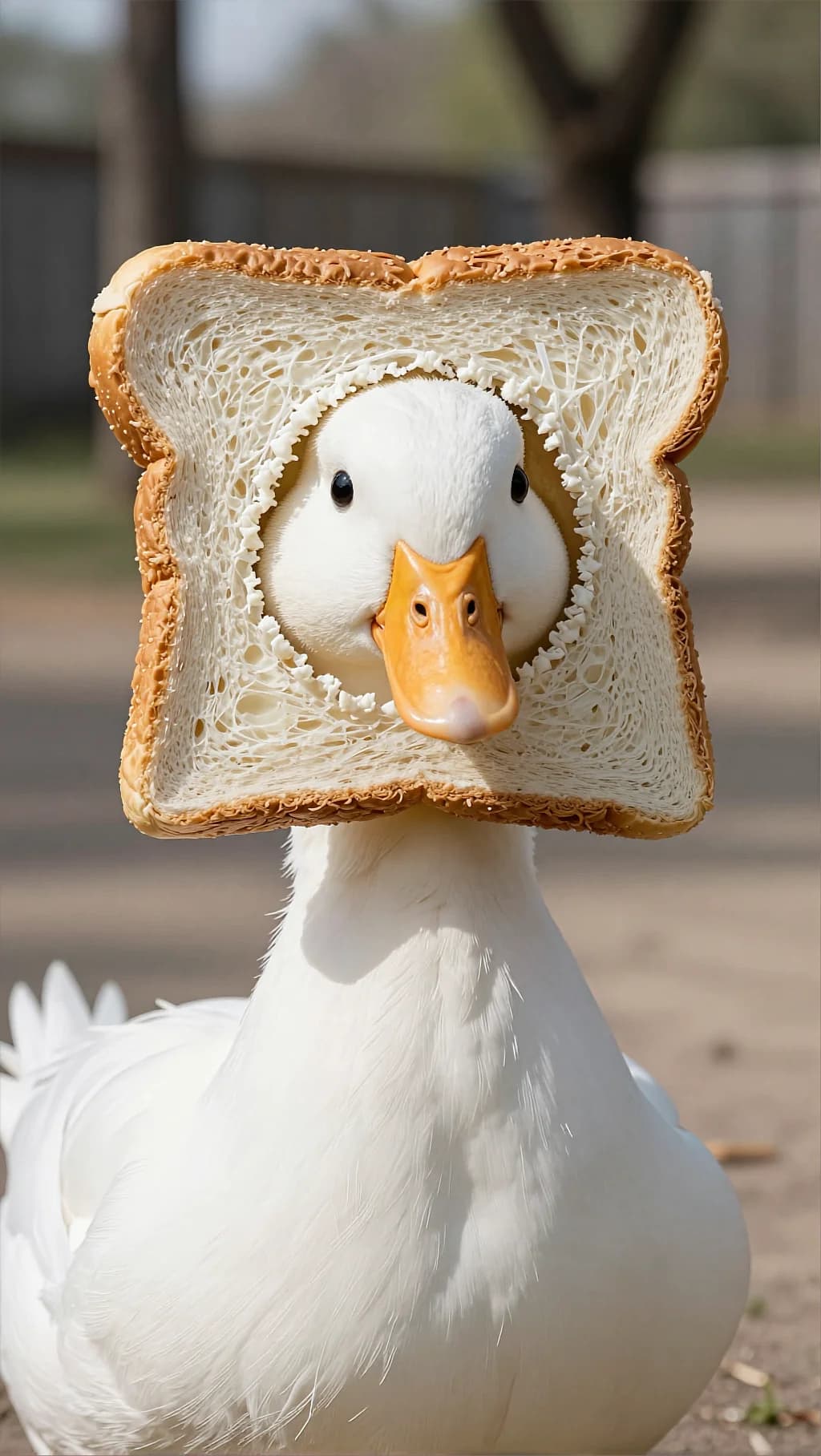 Bread Slice Duck Mask