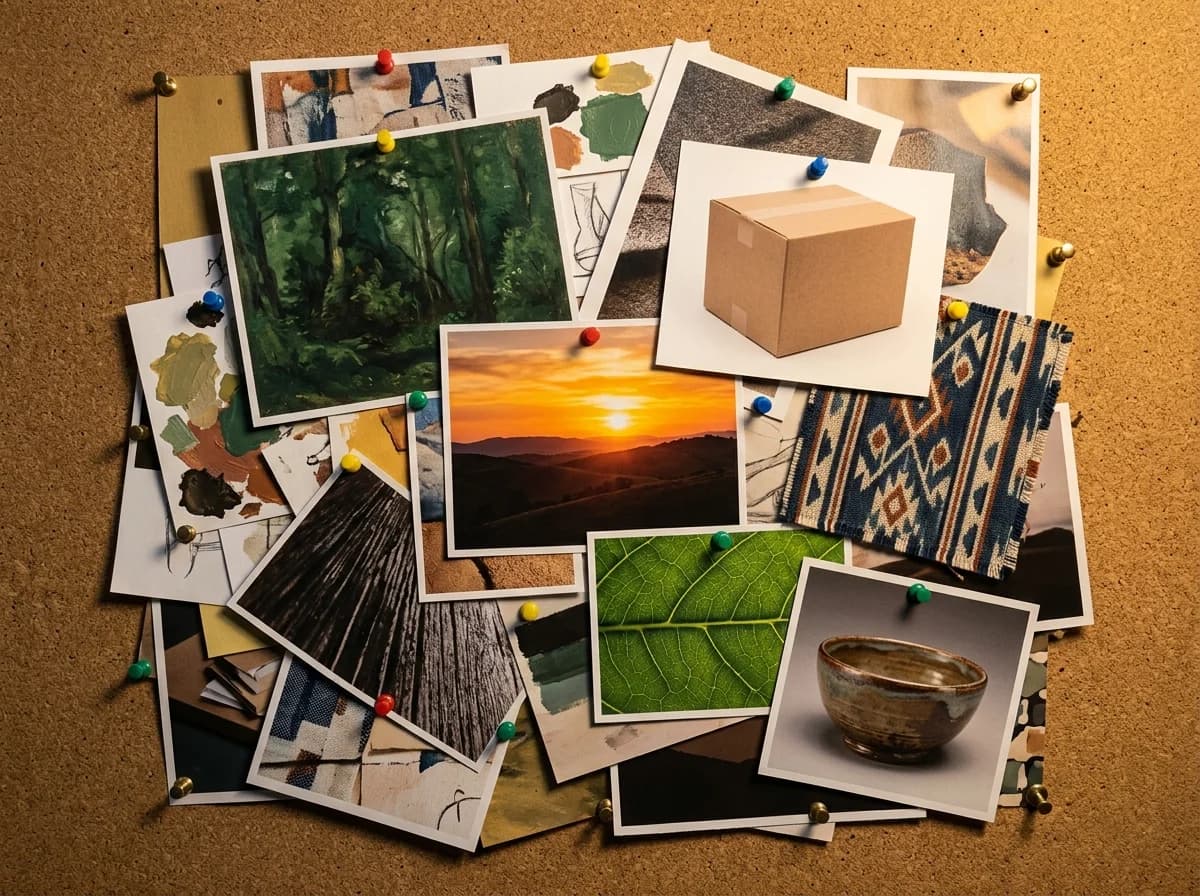 Corkboard Color Mood Board