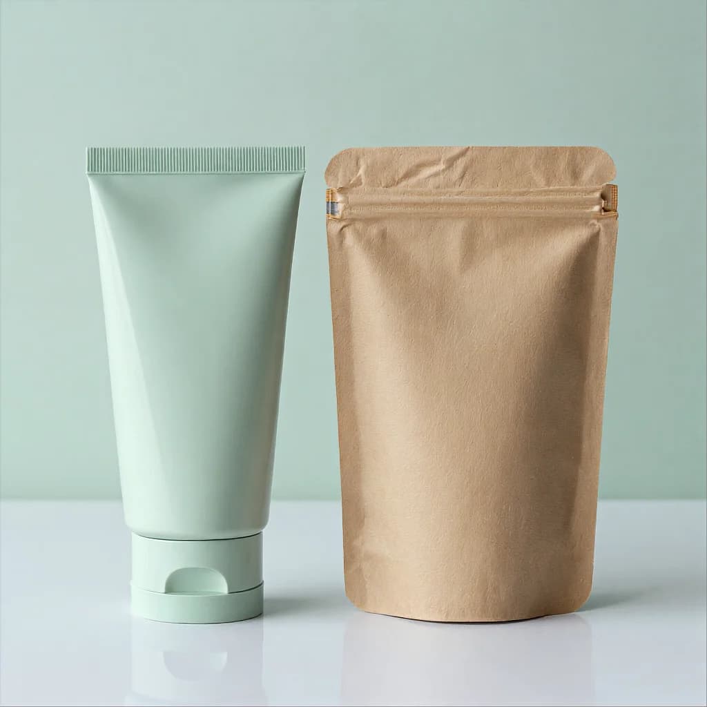 Cosmetics Tube And Kraft Pouch