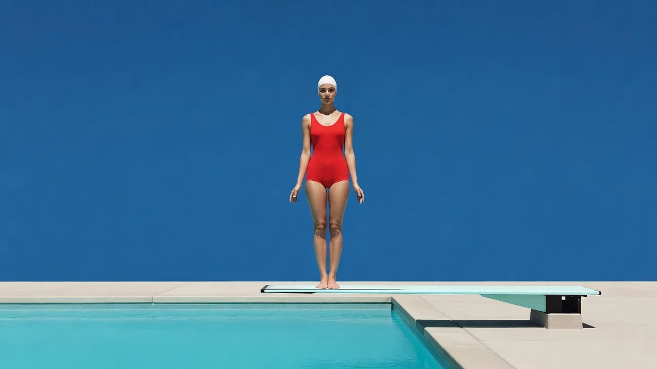 Diving Board Poised Portrait