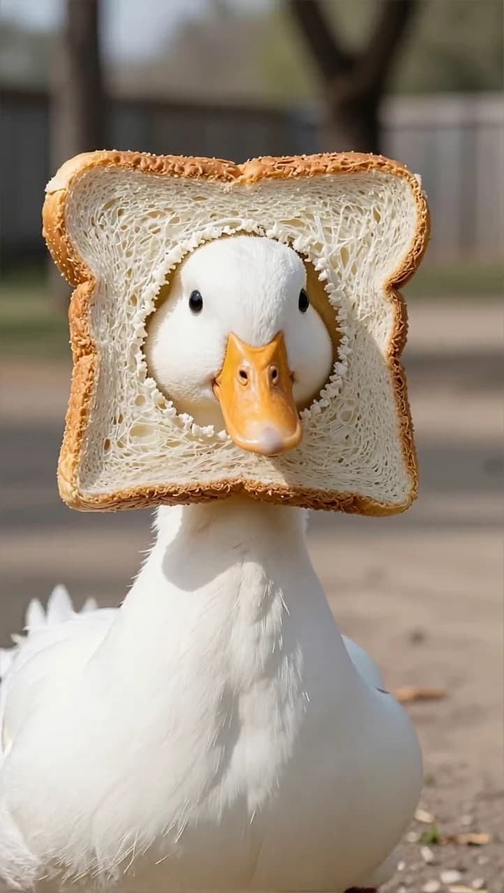 Duck Walks Into The Lens