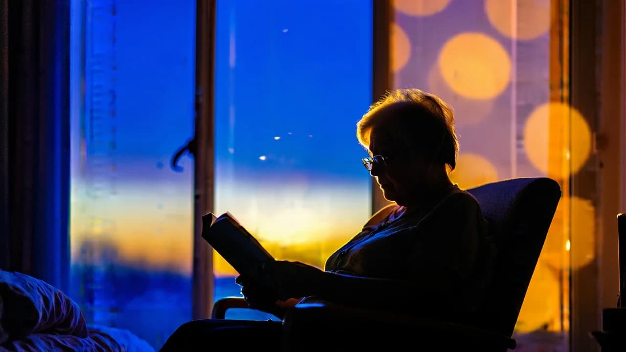 Dusk Reading Chair Bokeh