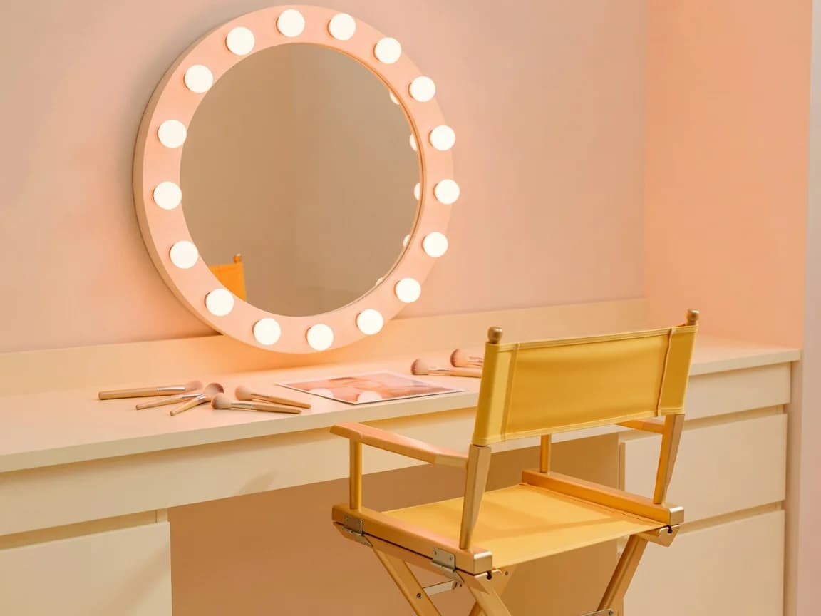 Empty Vanity Chair Glow