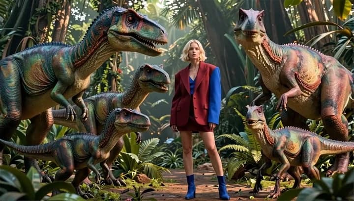 Fashion Shoot With Dinosaurs