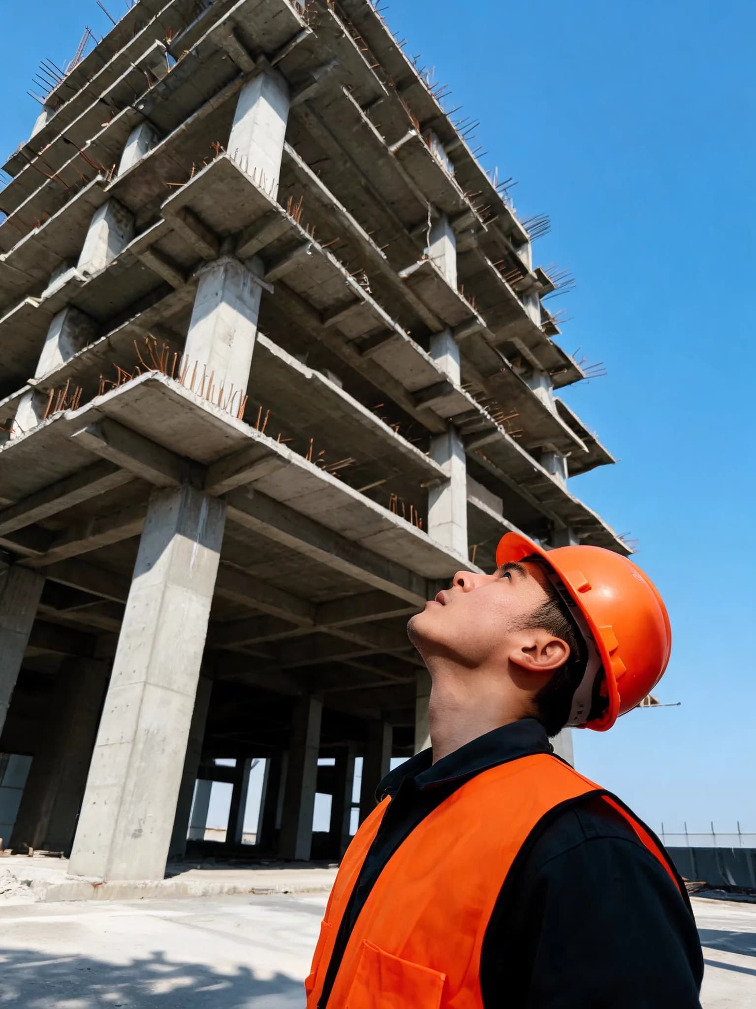 Foreman Below a Concrete Frame