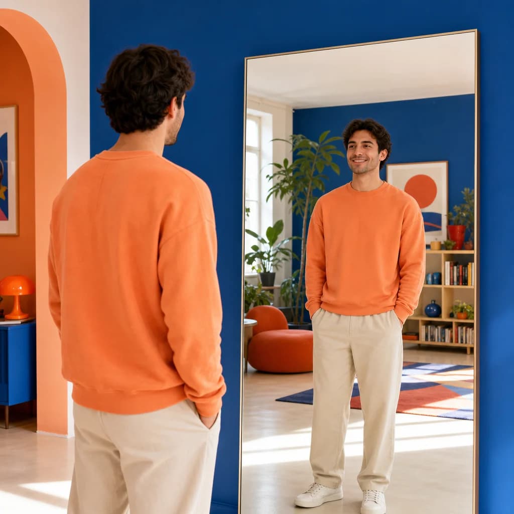 Mirror Reflects Different Face