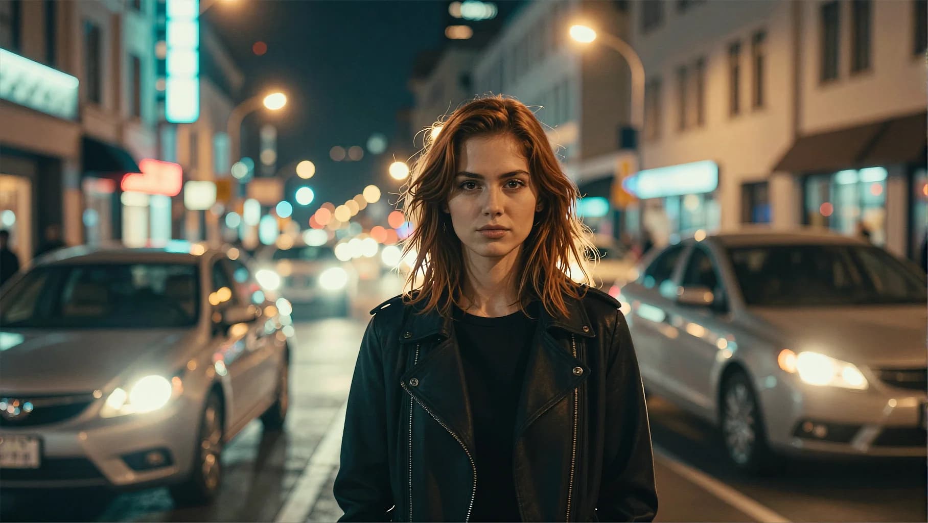 Night Street Locked Gaze