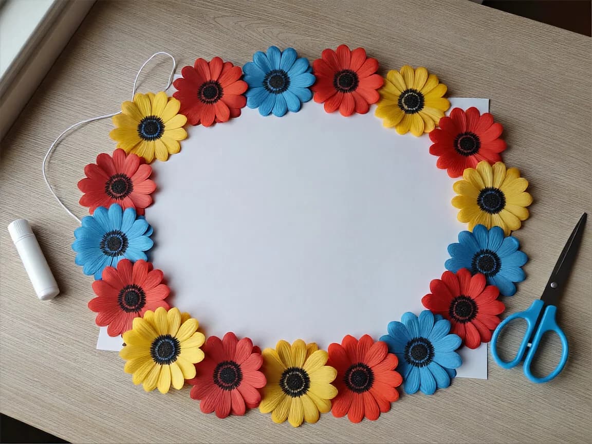 Paper Flower Garland Craft