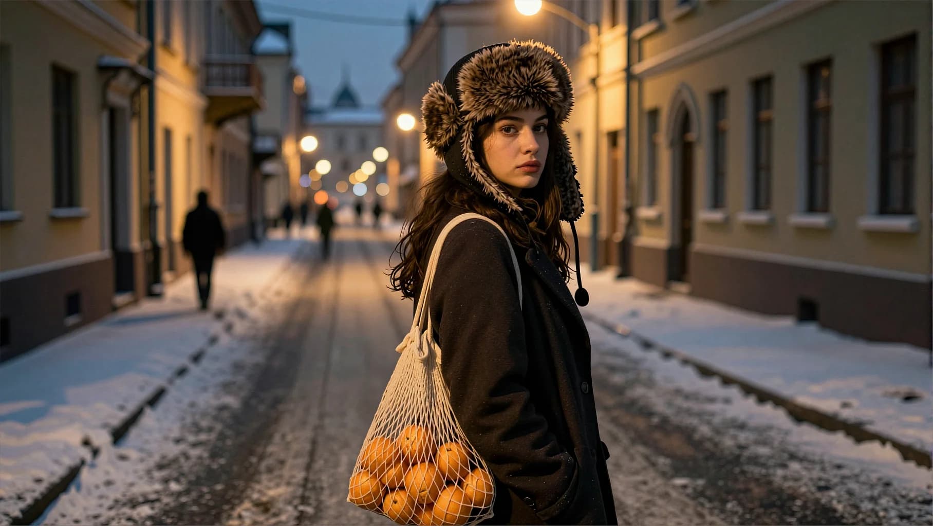 Ushanka Snow Street Glance