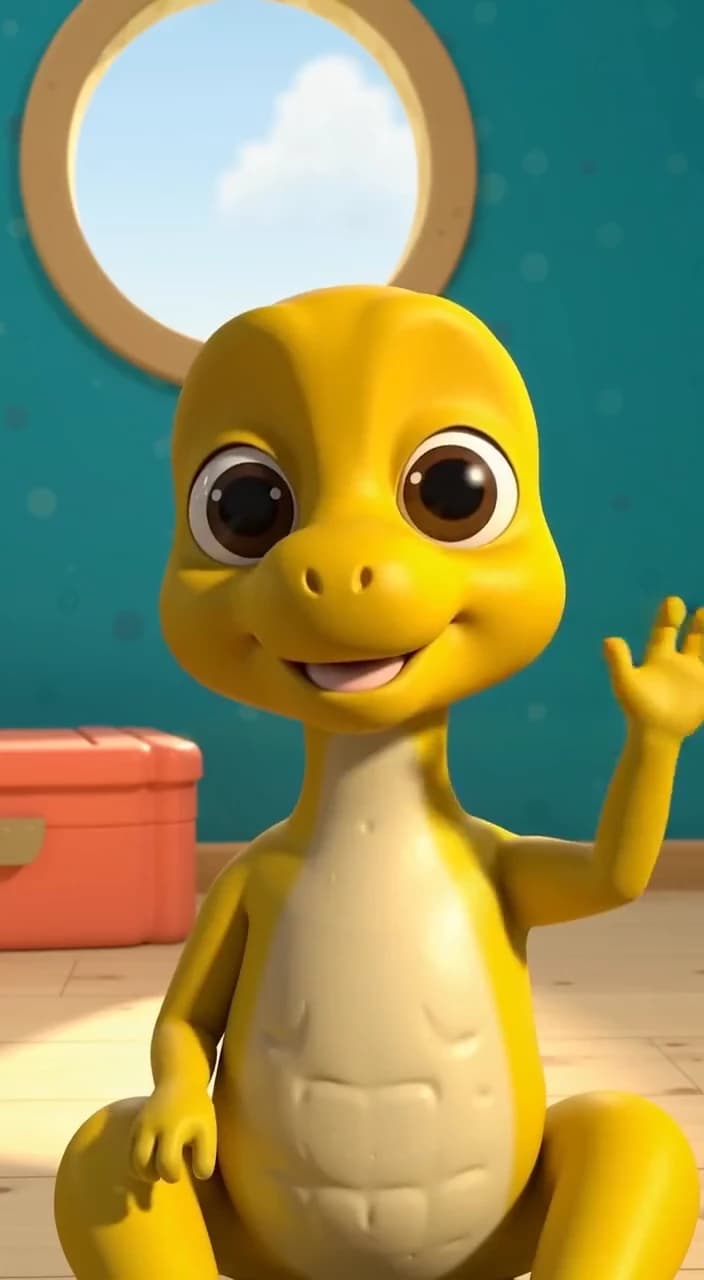 Waving Baby Dinosaur Nursery