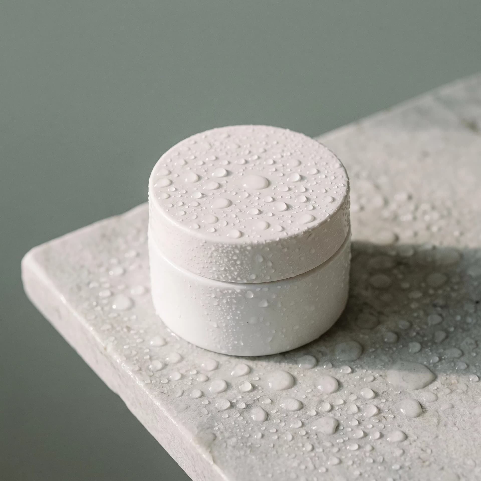 Wet Cream Jar on Stone