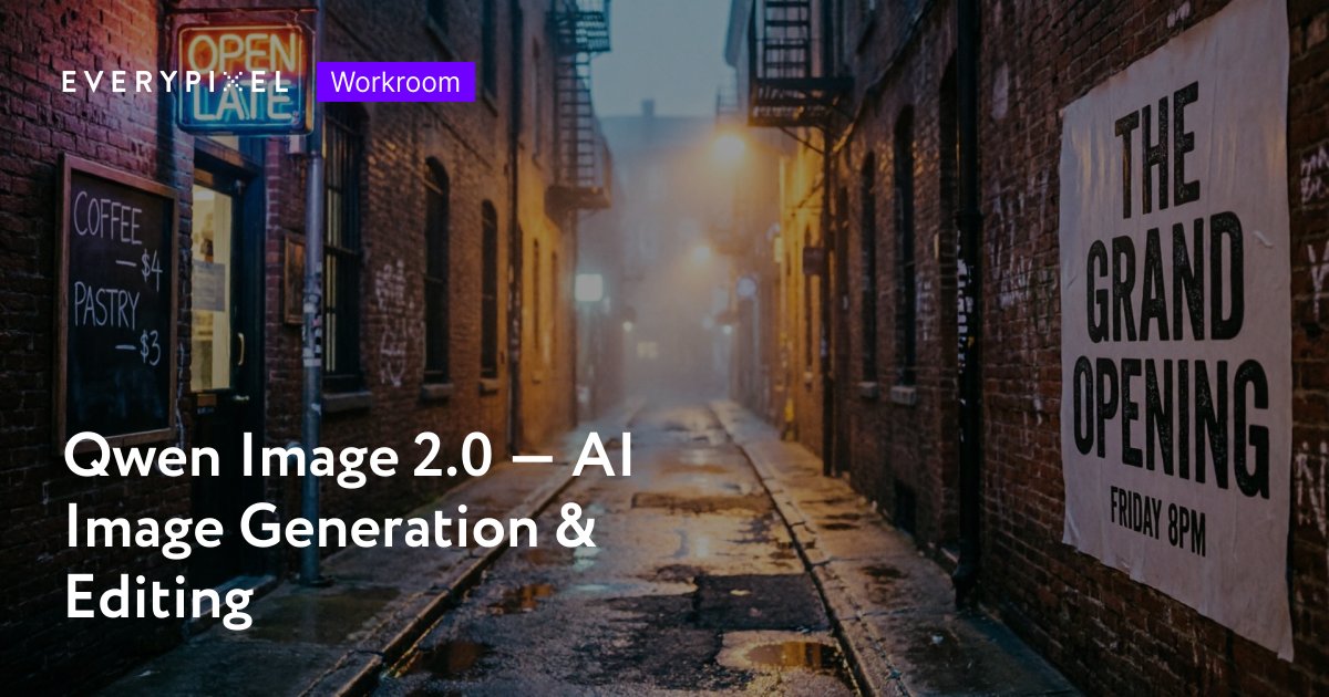 Qwen Image 2.0 — AI Image Generation & Editing | Everypixel Workroom